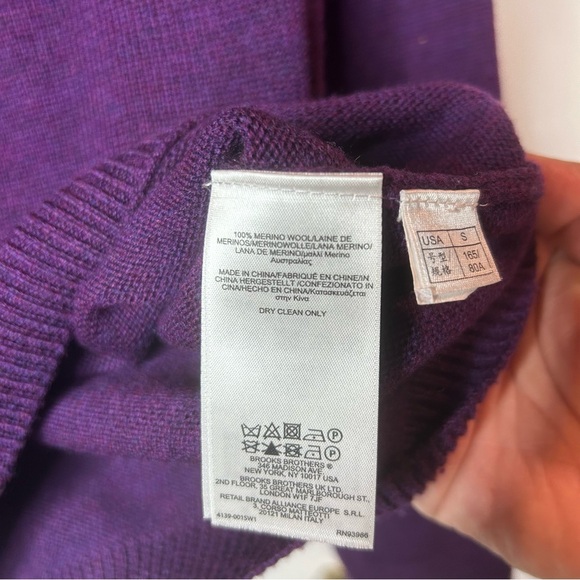 Brook Brothers 100% Merino Wool Mock Neck Sweater size S - Picture 6 of 8